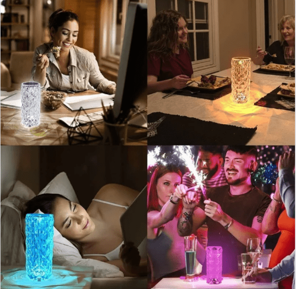 Lámpara Led Cristal con parlante Bluetooth